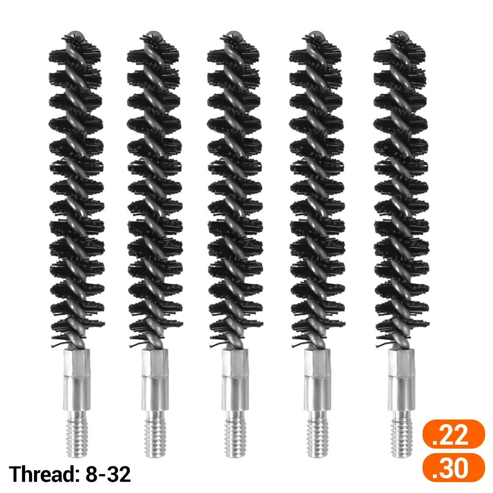 Tête de brosse de nettoyage de pistolet 22.30, 5 pièces, brosses de nettoyage d'alésage de pistolet, fusil, fusil de chasse, outil de nettoyage, accessoire de chasse
