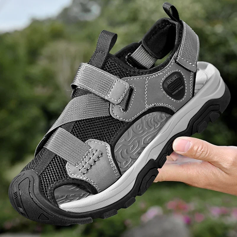 2025 cuir hommes chaussures été nouvelle grande taille hommes sandalias hommes sandalias mode sandalias pantoufles grande