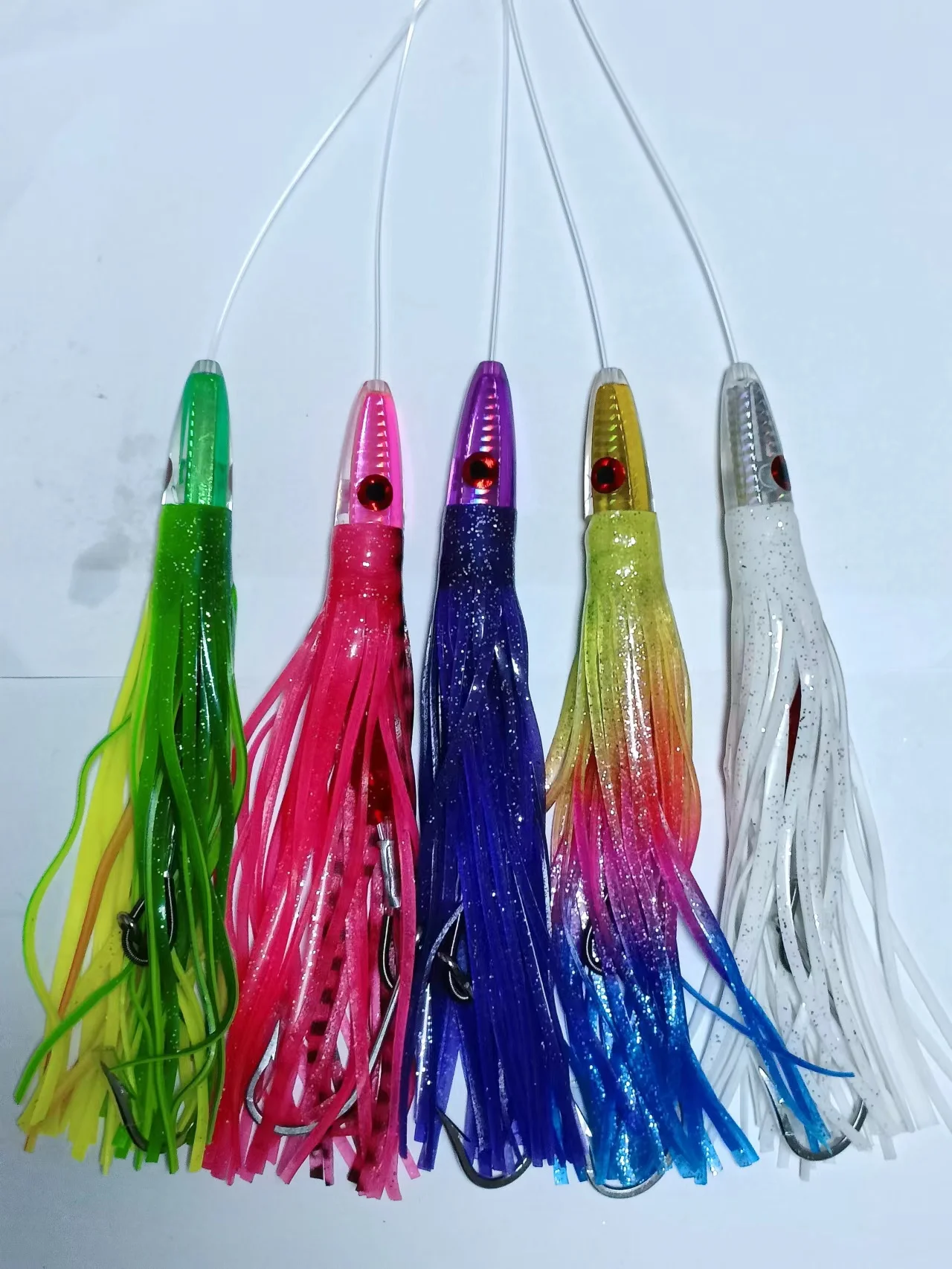 

Drag fishing resin fish,5-pack.85g,2 metre long,stainless steel No.7/0 Hook,pulling force 200 pounds,fishing tuna,swordfish