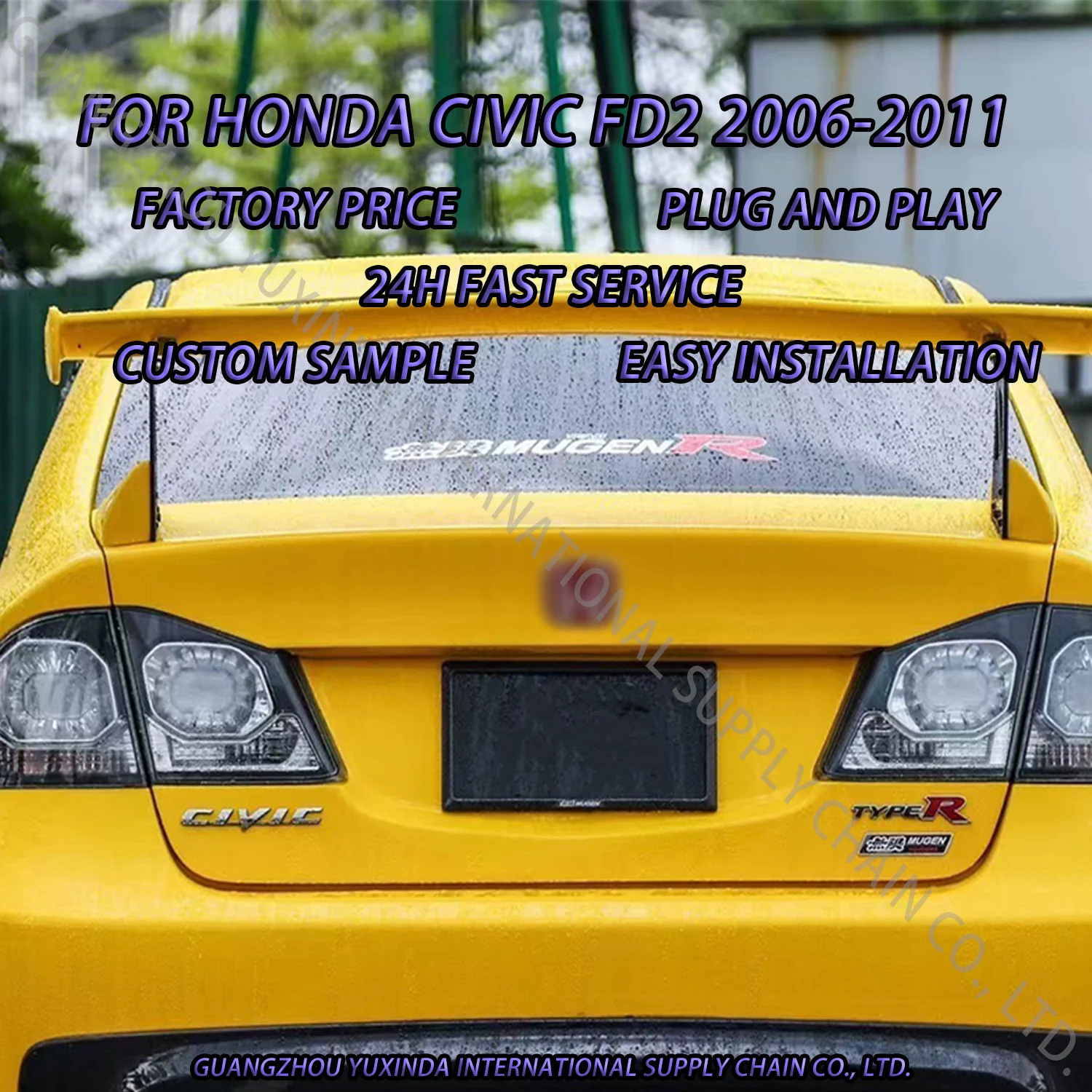 ホンダ シビック 2006-2011年式用 助手席側と運転席側のテールランプアセンブリ FD2