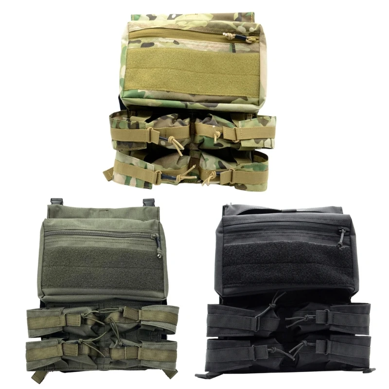 Expandable Hunting Vest Back Panel 12x9Inch Multiple Storage Pouches