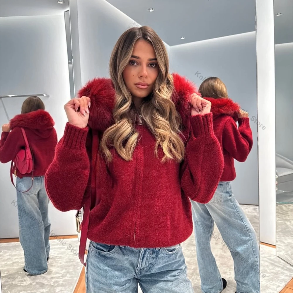 Women Oversized Knit Sweater Pullover Long Sleeve Soft Warm Casual Streetwear Fashion Autumn Winter Top Cardigan for Women