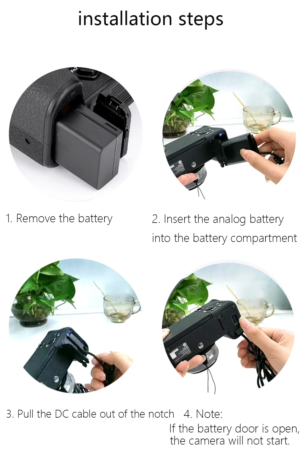 مقرنة تيار مستمر مع رقاقة ذكية مفك الشفرة بالكامل ، بطارية زائفة لـ nicon Z ، Fc ، Zfc ، Z50 ، 50 ، ENEL25 ،