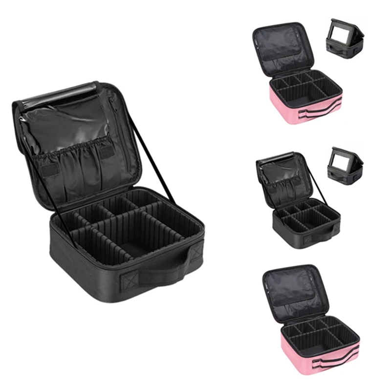 

Travel Makeup Case,Professional Cosmetic Makeup Bag Organizer Makeup Boxes With Compartments