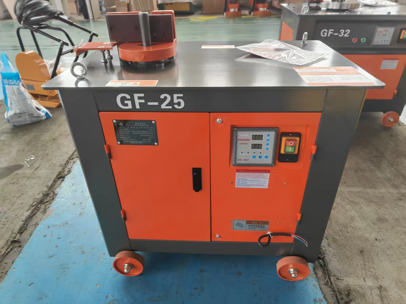 GF25 Portable CNC Rebar Bender - High Efficiency Steel Hoop Bending Machine for Carbon Steel Bars