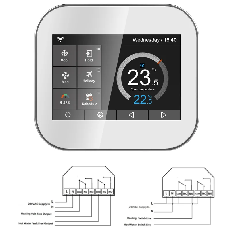 Smart Touch Screen Thermostat for Heating and Hot Water System