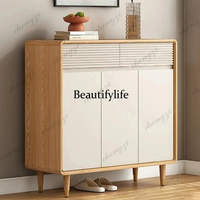 A73 Large Size Design Shoe Rack Nordic Modern Wooden Living Room Safe Shoe Cabinet Storage Shelves Sapateira Ornaments Home Deco