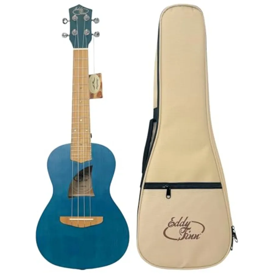 

Bamboo Beach Concert Ukulele for Adults Beginner and Professional Musical Instrument Travel-Friendly with Gig Bag Concert Blue