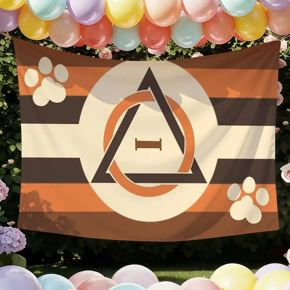 New Therian Delta Symbol Funny Flags for Bedrooms Home Decor Items Outdoor Decors Garage Decoration Flaga
