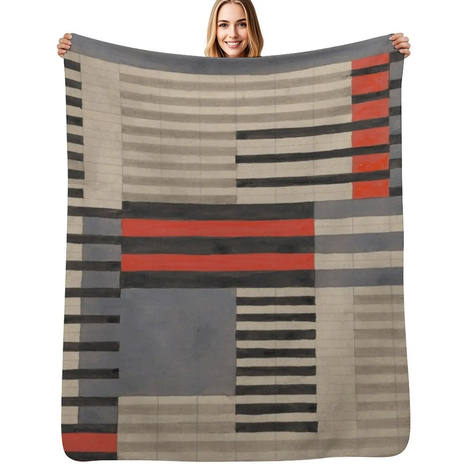 Anni Albers Rug 1925 Throw Blanket Hair Thins Moving Luxury Warm Travel Blankets