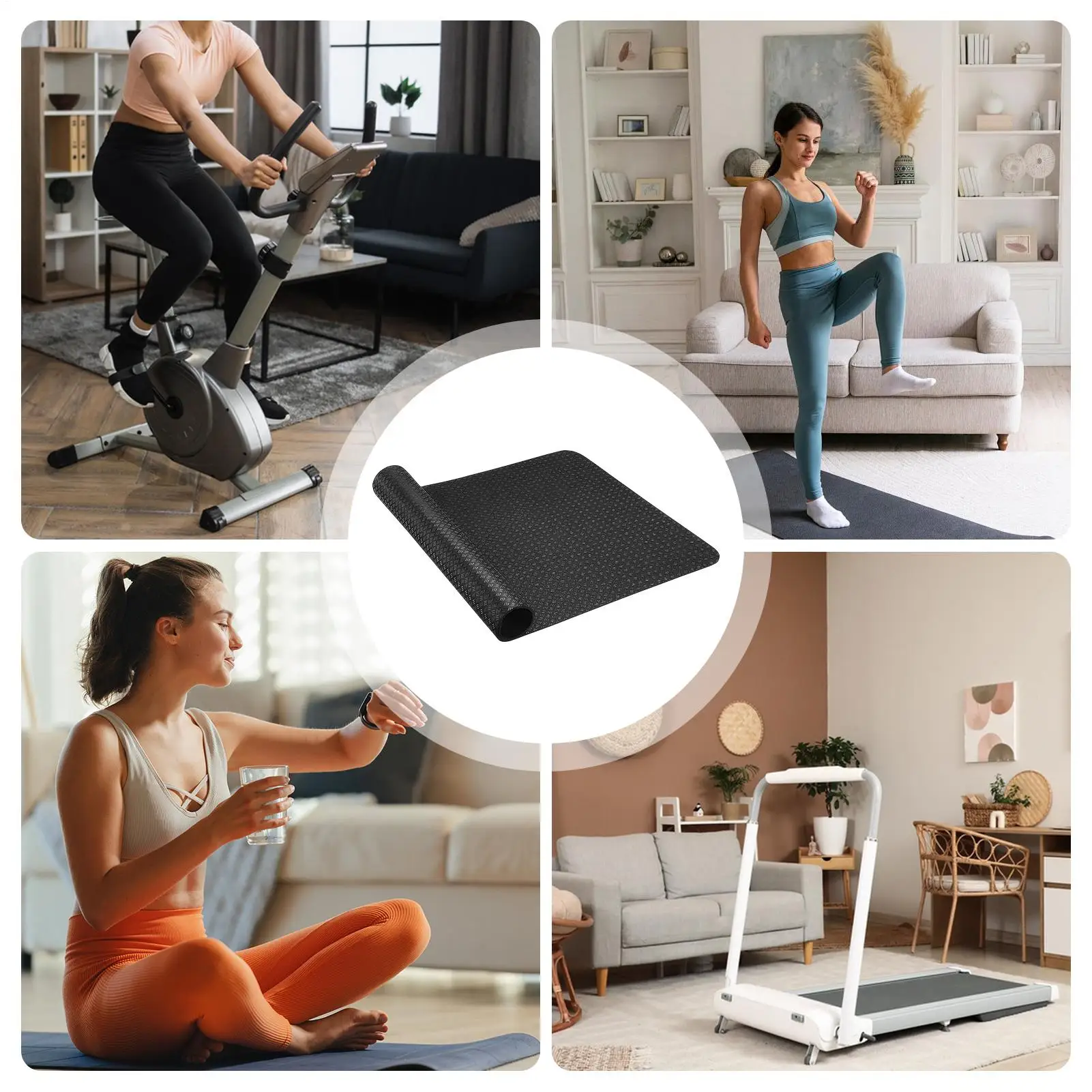 Exercise Mat Silicone Gymnastics Pad Non Slip Exercise Mat For Pilates Workout Stretching Balance Training Tumbling Gym Home
