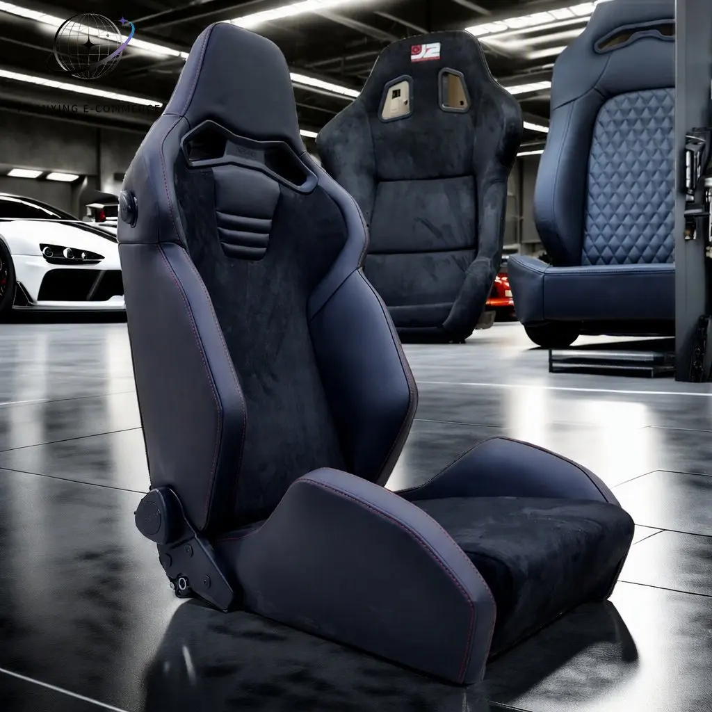 Universal Racing Bucket Seat SR-S Quick-release Adjustable Sports Modified Car Seat with Dual Slides Customized