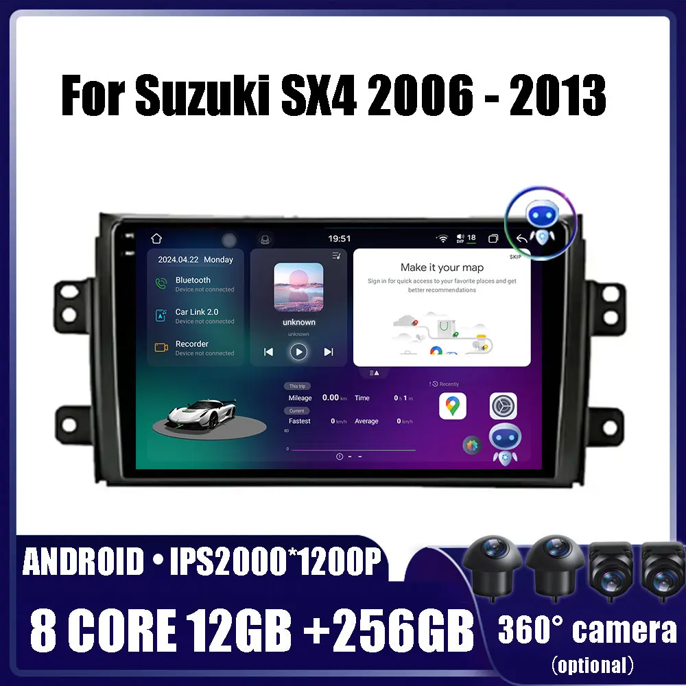 

Android 14 For Suzuki SX4 2006 - 2013 Car Radio Autoaudio Multimedia Video Navigation GPS Wireless Carplay Auto RDS DSP WIFI 4G