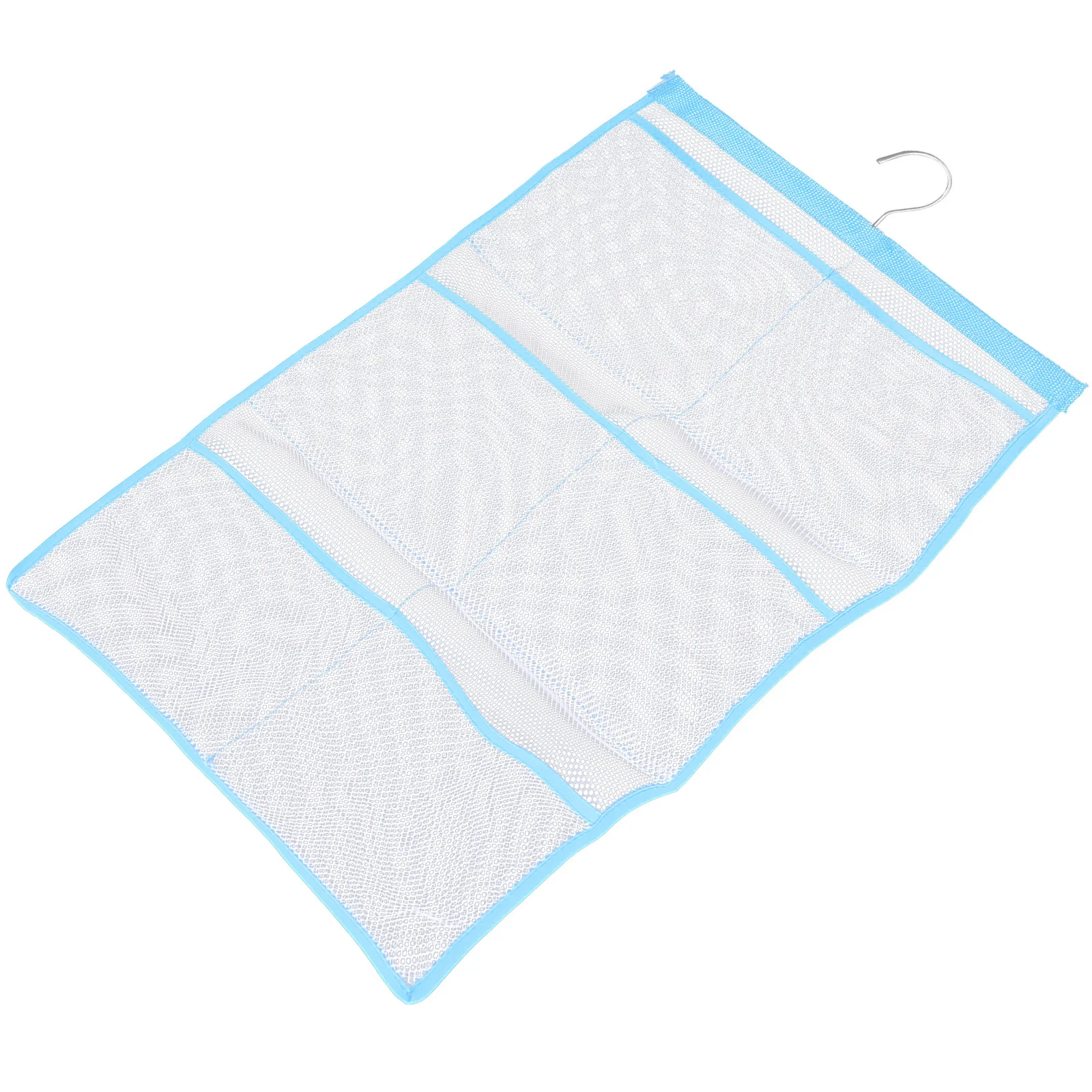 

6 Storage Pocket Mesh Shower Caddy Sky Blue Bathroom Organizer Space Saving Quick Dry Bath Accessories Hanging Toiletries