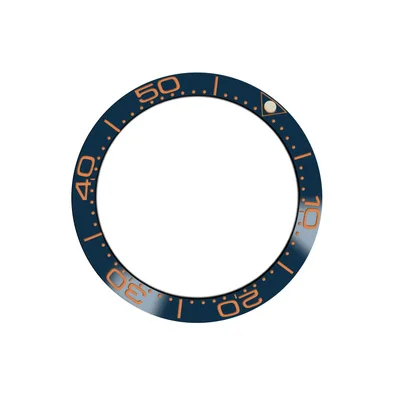 MOD New 38MM Ceramic Blue Ring Mouth Bezel Insert Fit For Omega Watch Seahorse Series Watch