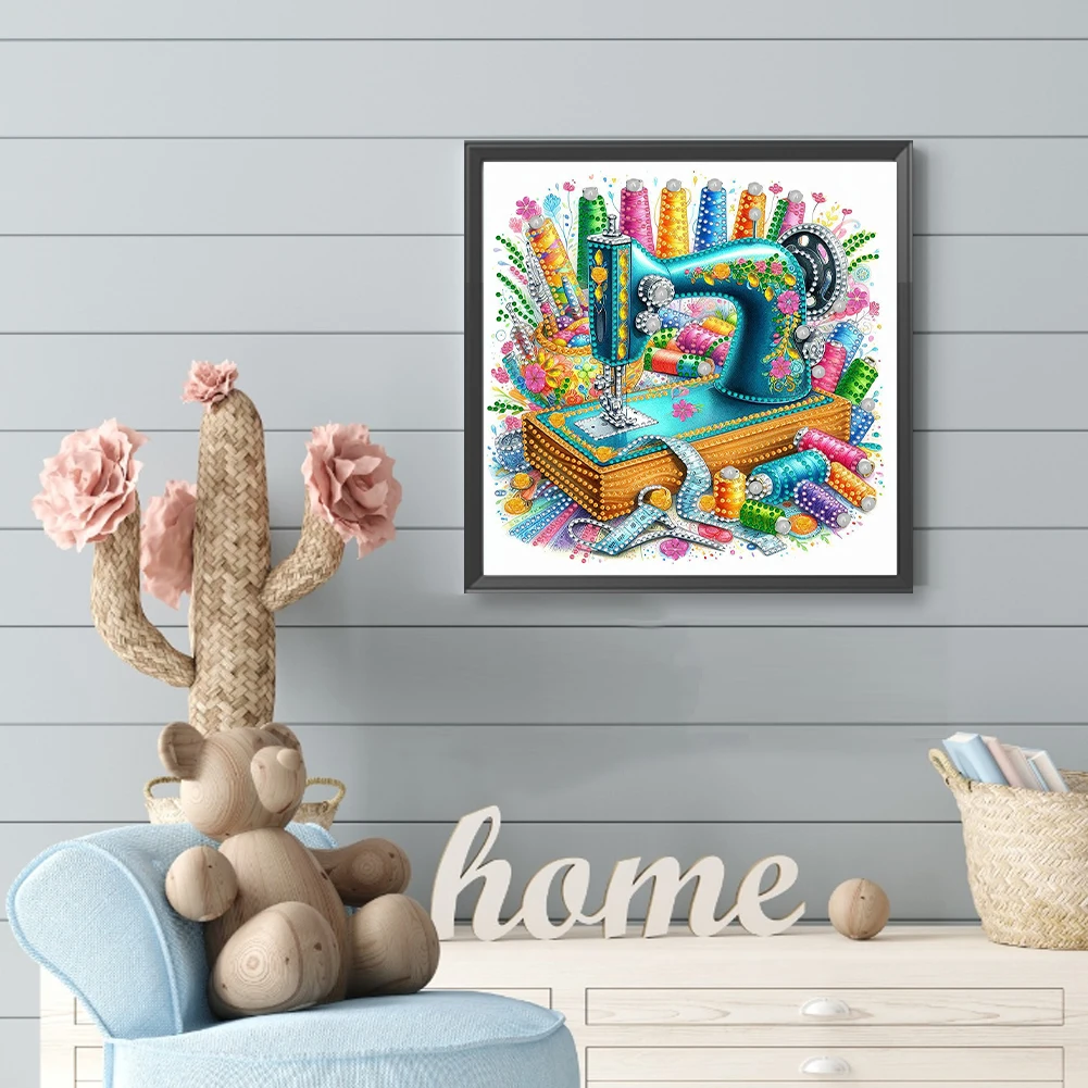 

5D DIY Partial Special Shaped Drill Sewing Machine Diamond Painting Kit30x30cm