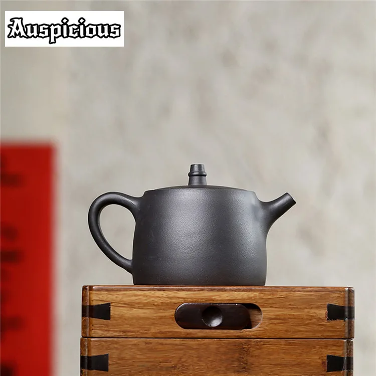 230ml Traditional Yixing Purple Clay Teapots Handmade Bamboo Leaf Handuo Pot Raw Ore Mud Kettle Chinese Zisha Tea Set Collection