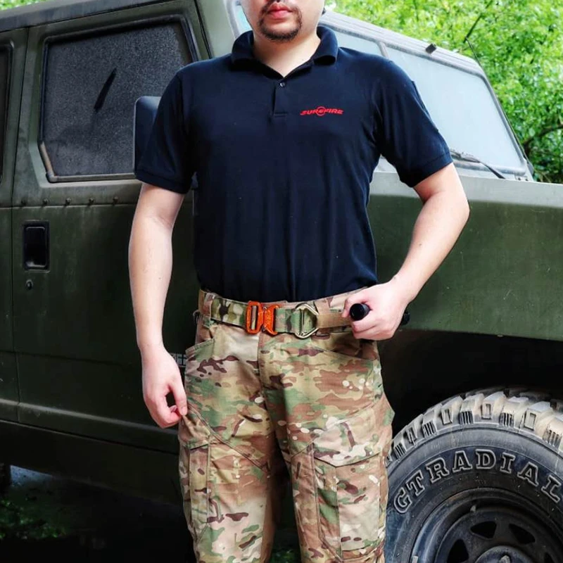 マルチカム迷彩戦術ウエストベルト-7075-アルミ合金鍛造スネークバックルナイロン生地アウトドアキャンプ旅行用品