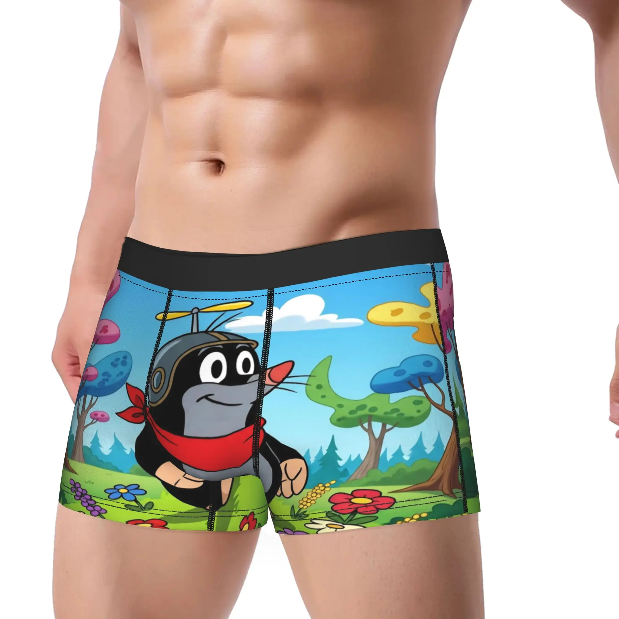 Little Mole  Men's Boxers Soft Underwear  Shorts Boxer Briefs