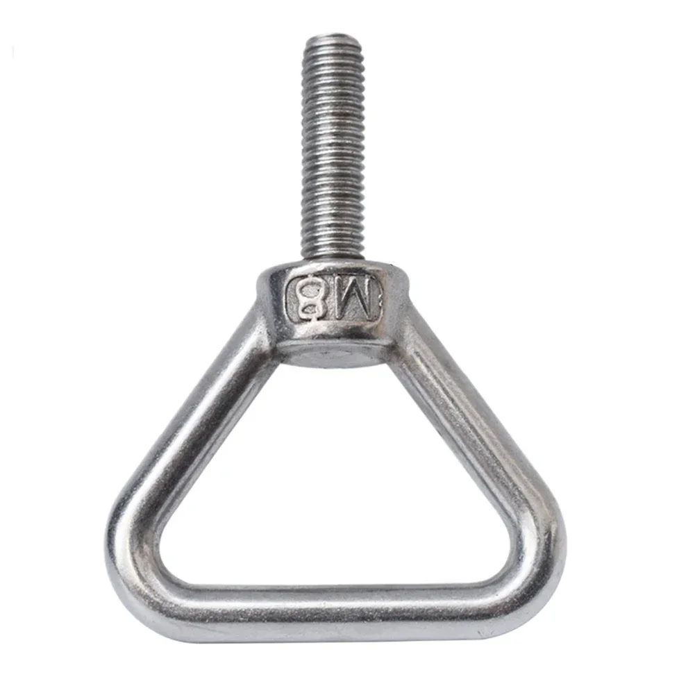 304 Stainless Steel Triangle Eye Bolt: Rust-Resistant M8/M10 Lifting Ring Screw For Heavy-Duty Hoisting Welded Load-Bearing Bolt