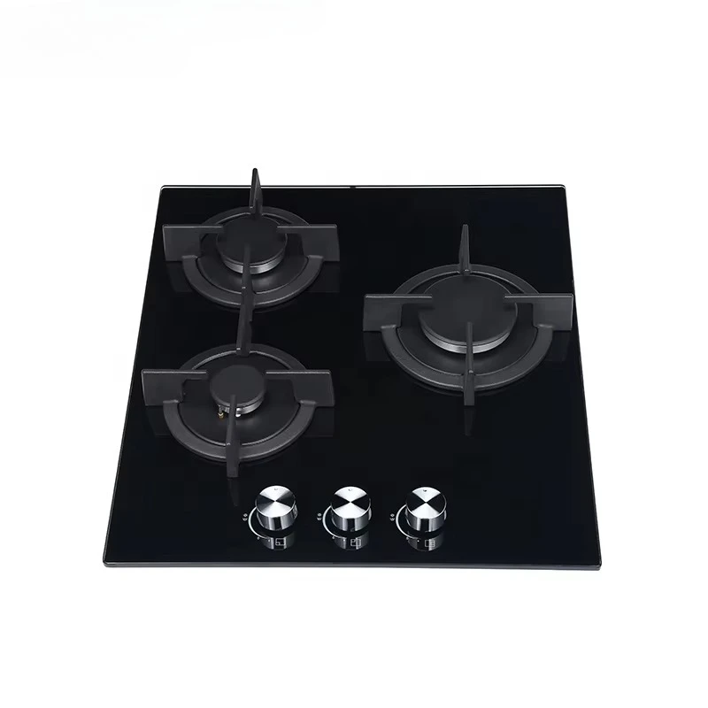 Built-In Tempered Glass Gas Hob Cooktops 3 Burner LPG Propane Gas Stove