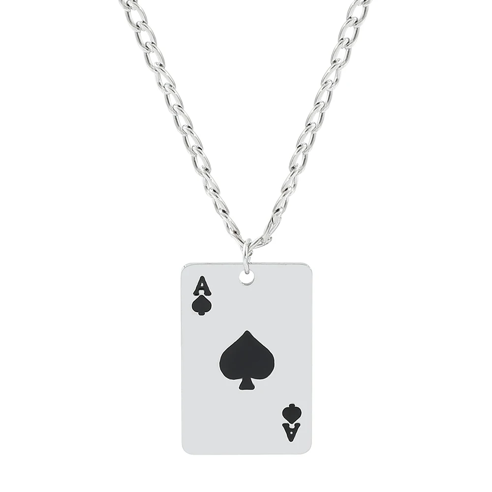 Minimalist Black Spade Necklace - Dainty Everyday Poker Symbol Jewelry - Gift for Card Game Lovers