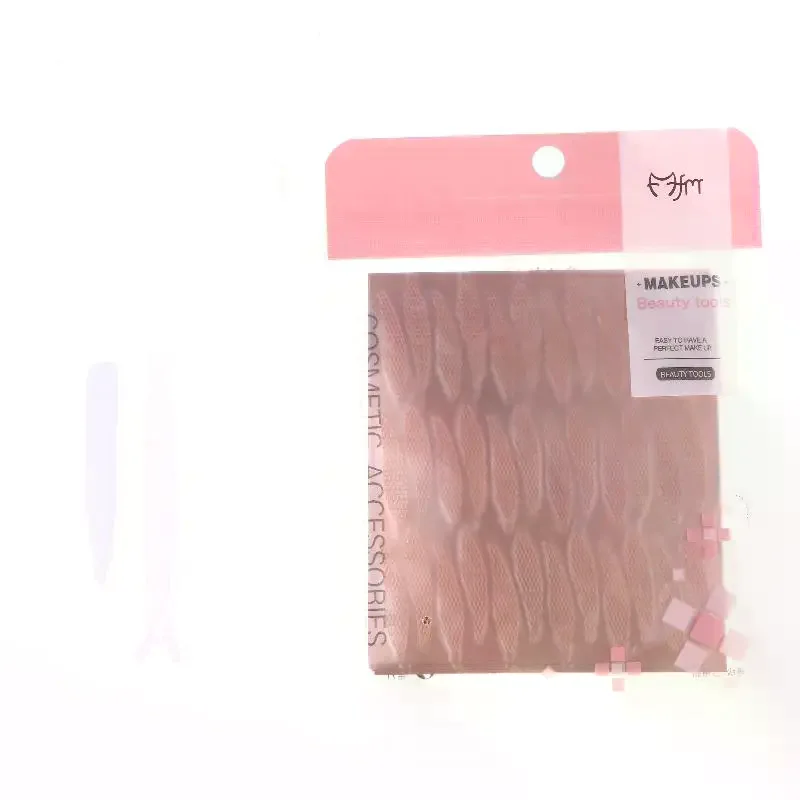 180pcs Lace Mesh Teardrop Shape Eyelid Paste-Shaped Invisible Double Fold Eyelid Shadow Tape Sticker Beauty Makeup Eyelid Tool