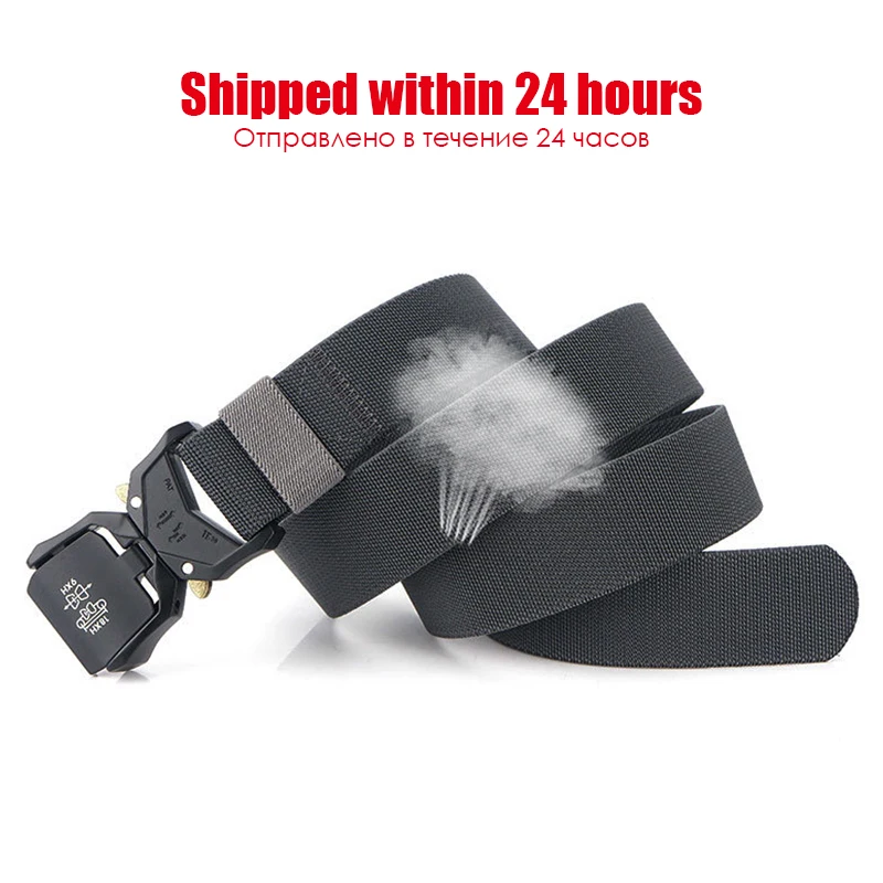 VATLTY 140cm Elastic Belt For Men Aluminum Alloy Quick Release Buckle Strong Nylon Tactical Belt Male Military Accessories