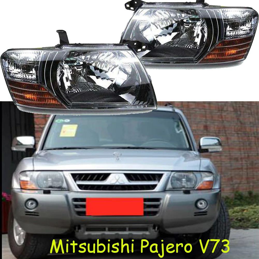 

1 шт. автомобильный бампер, фары для Mitsubishi Pajero V73, фары 2003 ~ 2007y, аксессуары, фары для Mitsubishi Pajero, противотуманные аксессуары