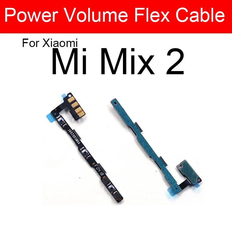 Botón de alimentación y volumen Cable flexible para Xiaomi Mi Mix 2 2s 3 Mix2 Mix2S Mix3 interruptor de volumen lateral de alimentación Flex Ribbon