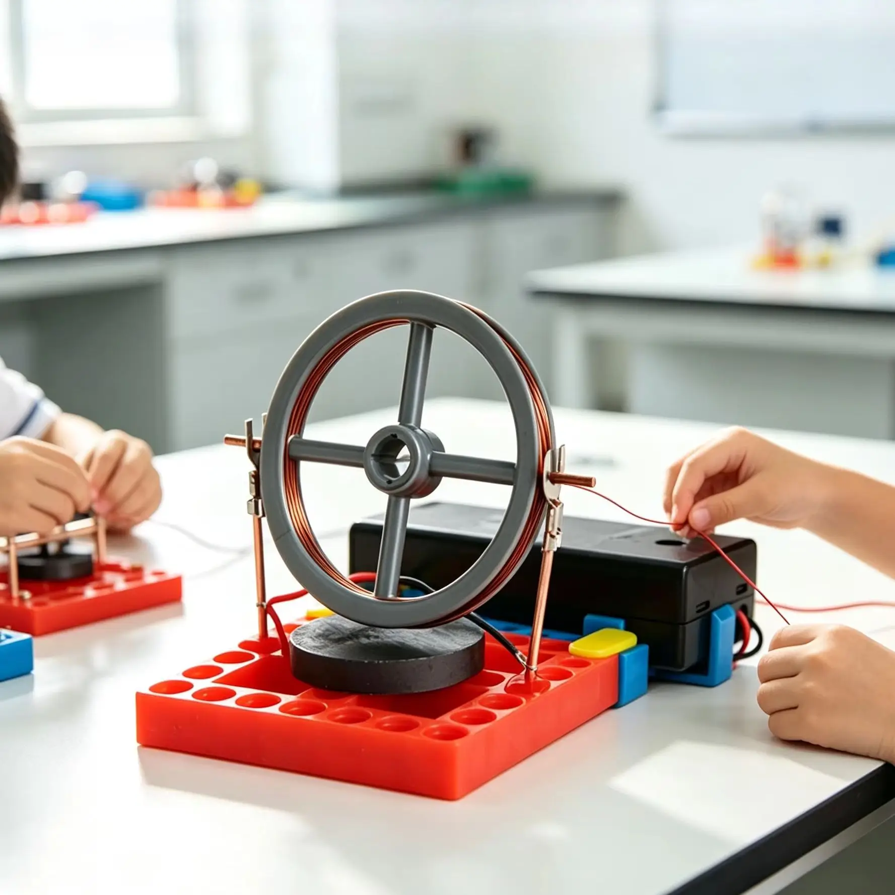 DIY Electromagnetic Motor Experiment Model, Hand-Assembled Physics Teaching Kit, DIY Educational STEM Handmade Assembly Gift