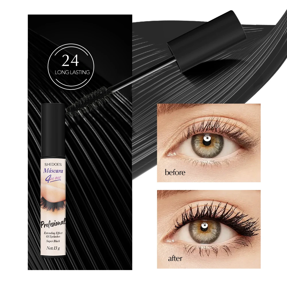 SHEDOES 3pcs Large Volume Mascara - Three Brush Tips, Waterproof & Sweat-Resistant, Fast-Drying, No Clumping, Volumizing