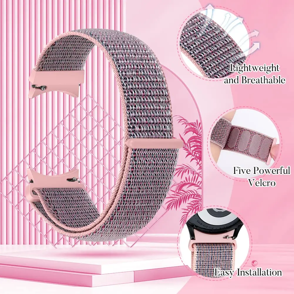 Keine Lücken Nylon Loop Band für Samsung Galaxy Uhr FE-7 5-Pro 44mm 40mm Sport gürtel 20mm Armband Galaxie 4-6 klassische 43/47mm Armband