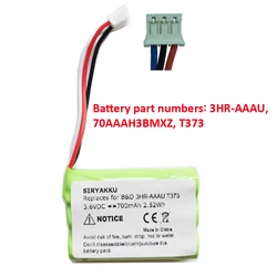 3.6V 700mAh akumulator do Bang & Olufsen BeoCom 6000, 3HR-AAAU, 70AAAH3BMXZ, T373 Ni-MH