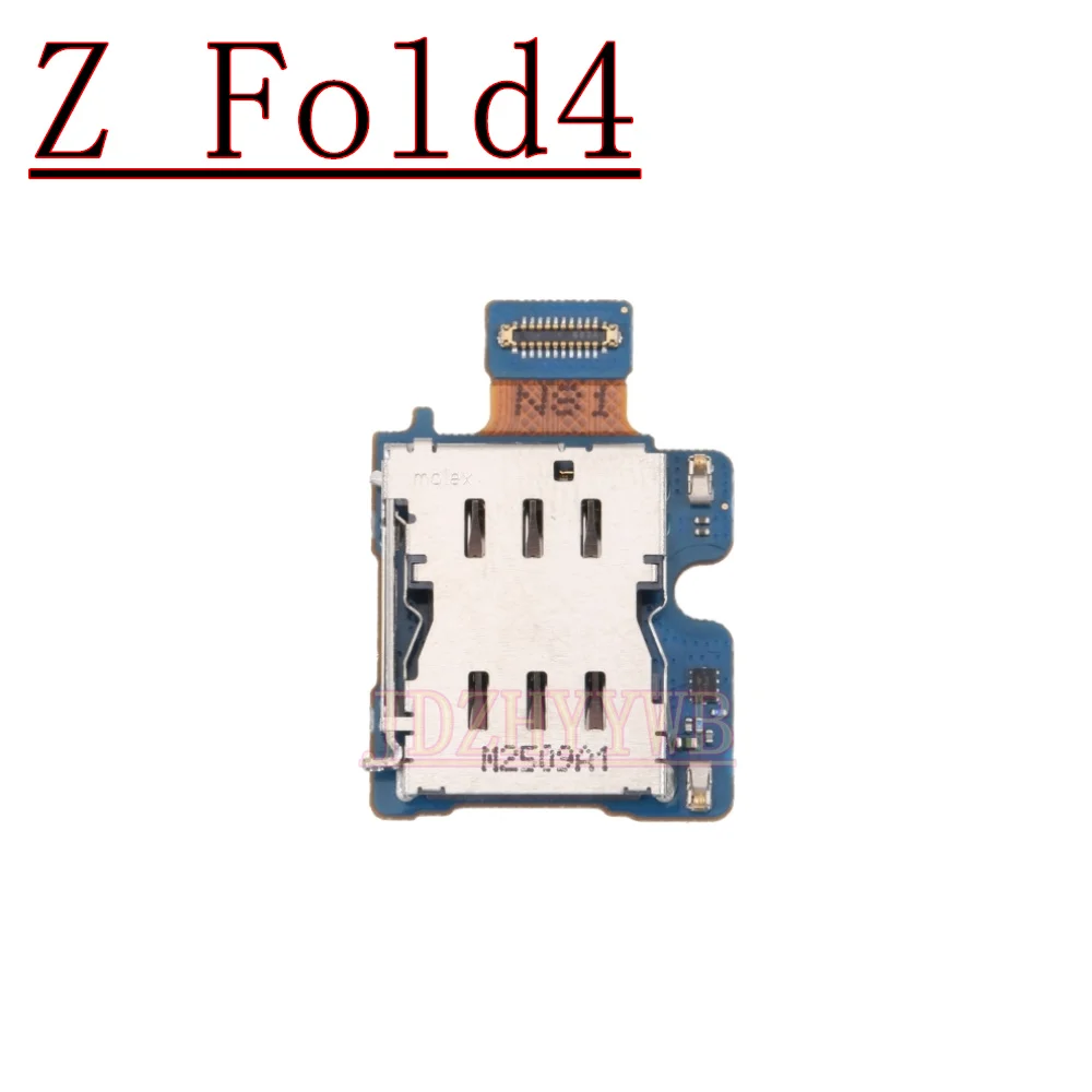 Phone SD Chip Tray Holder For Samsung Galaxy Z Fold4 F936B F936U F936N SIM Card Tray Slot Holder Adapter Socket Repair Parts