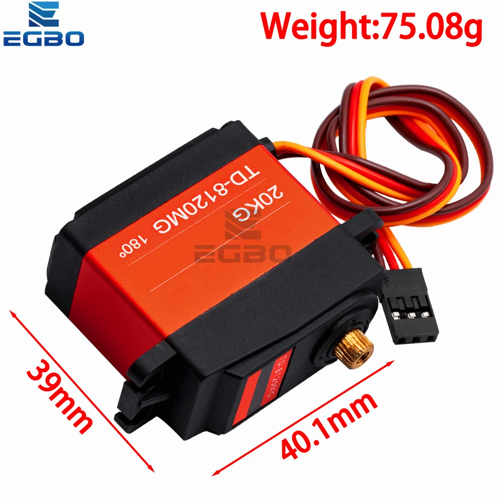 EGBO TD-8120MG أجهزة رقمية مقاومة للماء: عزم دوران عالي 20 كجم و180 °   زاوية الدوران – لسيارات RC والمركبات النموذجية