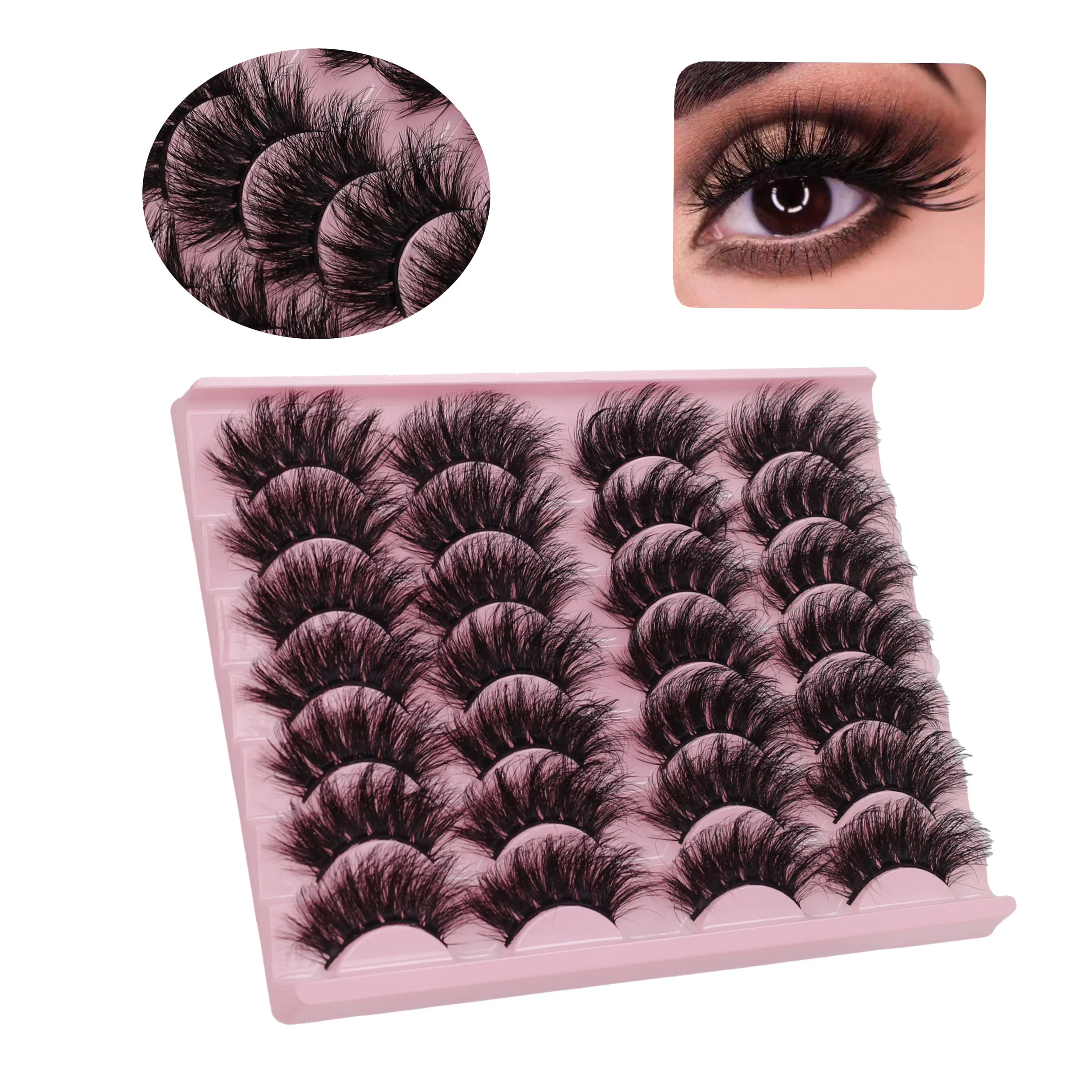 ふわふわの自然なまつげ14ペア、目に見えない乾燥感、簡単で快適、目の圧迫感なし、自然でたっぷりとした