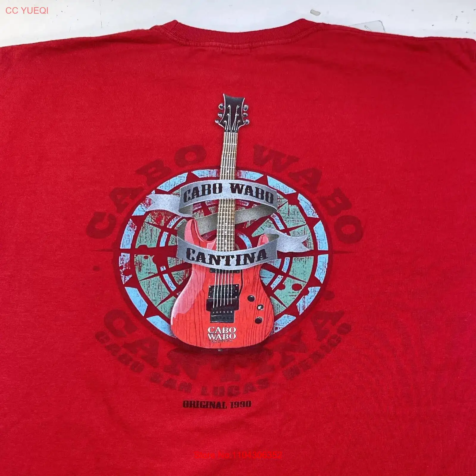 SAMMY HAGAR CABO WABO CANTINA MEXICO RED ROCKER DIVE BAR T SHIRT XL guitar