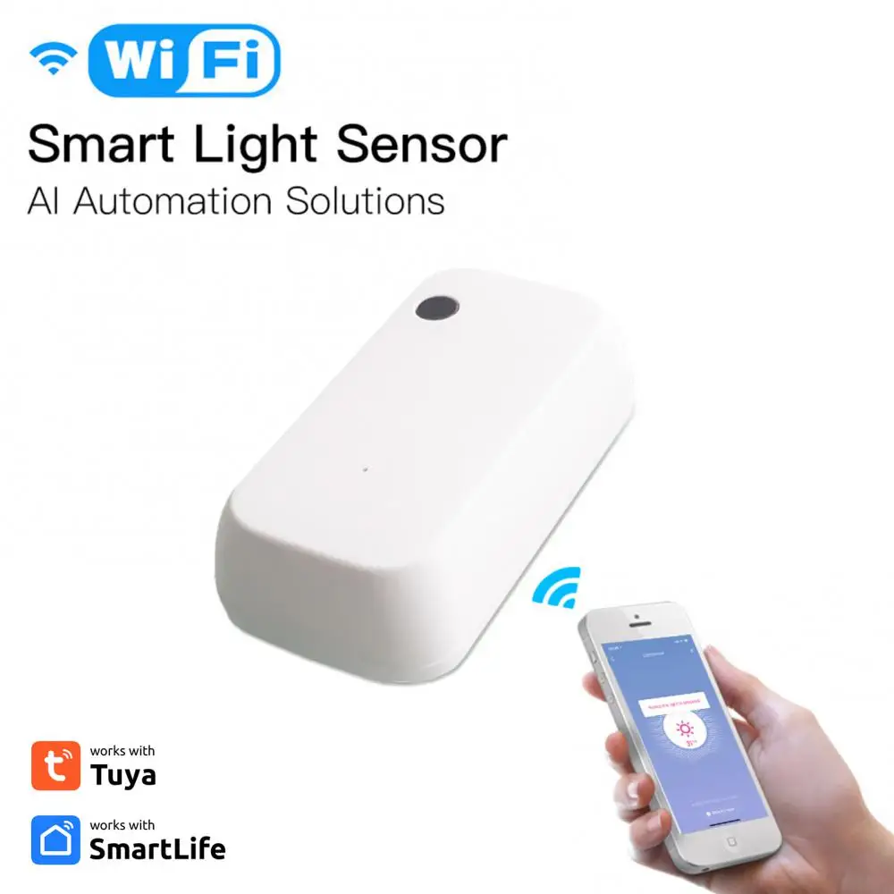 Sensor de iluminação inteligente para casa, detector de luz em tempo real, detector de brilho, tuya, ai, wi-fi, casa inteligente