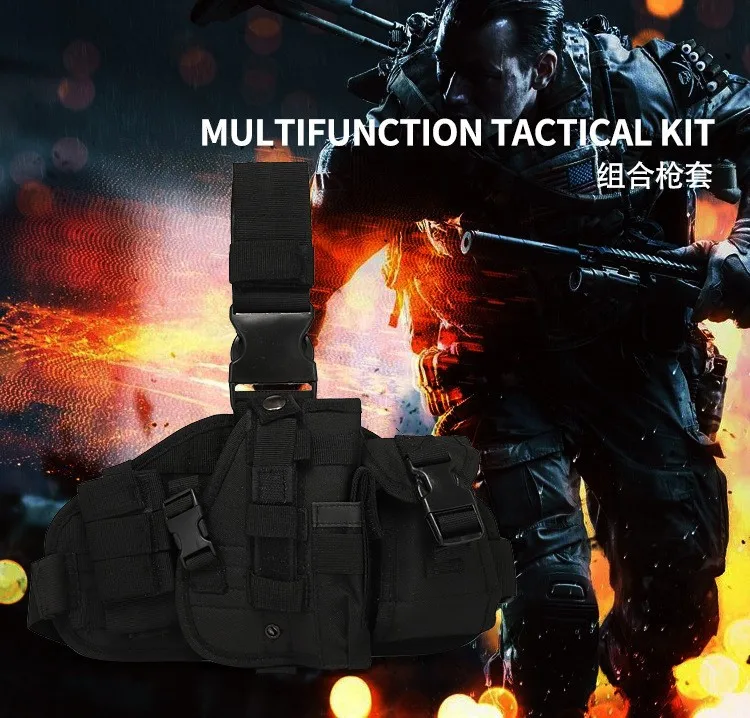 

Tactical Belt Bag Wear resistant Oxford cloth molle attachment hanging bag Field training combination tactical gaiters bag