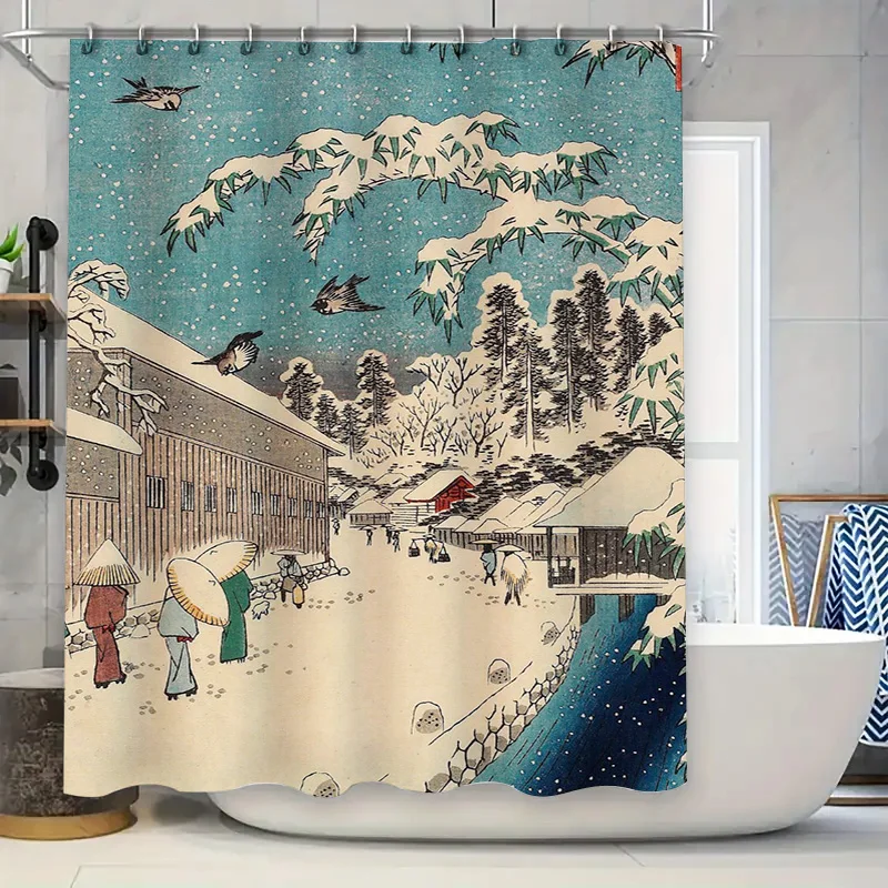 Pink White Bath Curtains with Fish Scale Pattern for Bathroom Decor Customizable Sizes Available on AliExpress