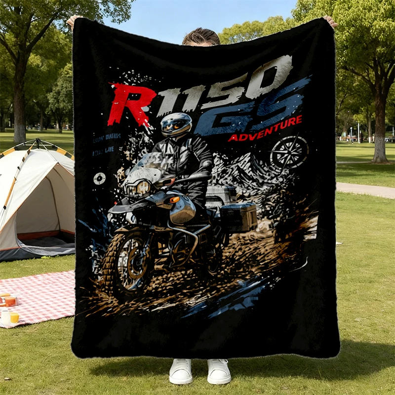 R 1150 Flannel Blanket - Adventure Biker Flannel Throw