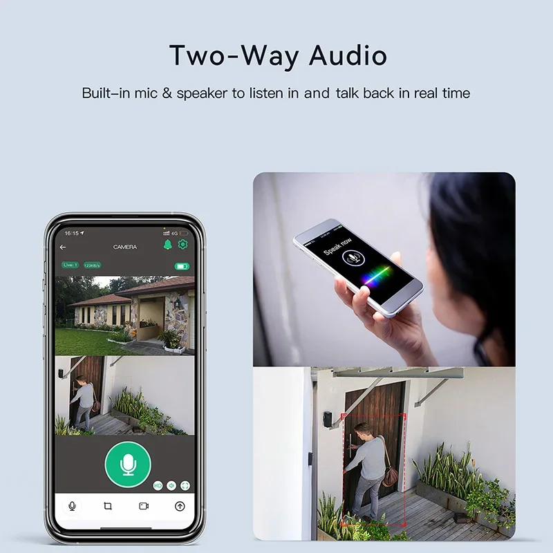 Rscamtom 4K lente Dual sistema de cámaras de seguridad solares para exteriores inalámbrico 10X Zoom alarma Push 4G PTZ cámara Solar