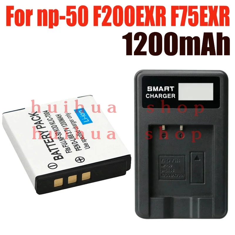 

1200mAh NP-50 D-Li68 NP50 DLi68 KLIC-7004 battery + LCD USB Charger for Fujifilm X10 X20 F200EXR F75EXR F70EXR F80EXR