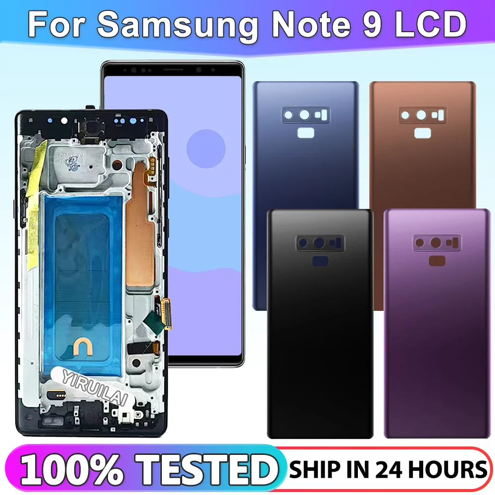 

100% Test For Samsung Note9 LCD Display Touch Screen Digitizer Assembly For Samsung Note 9 N960F N960U N9600 LCD Frame