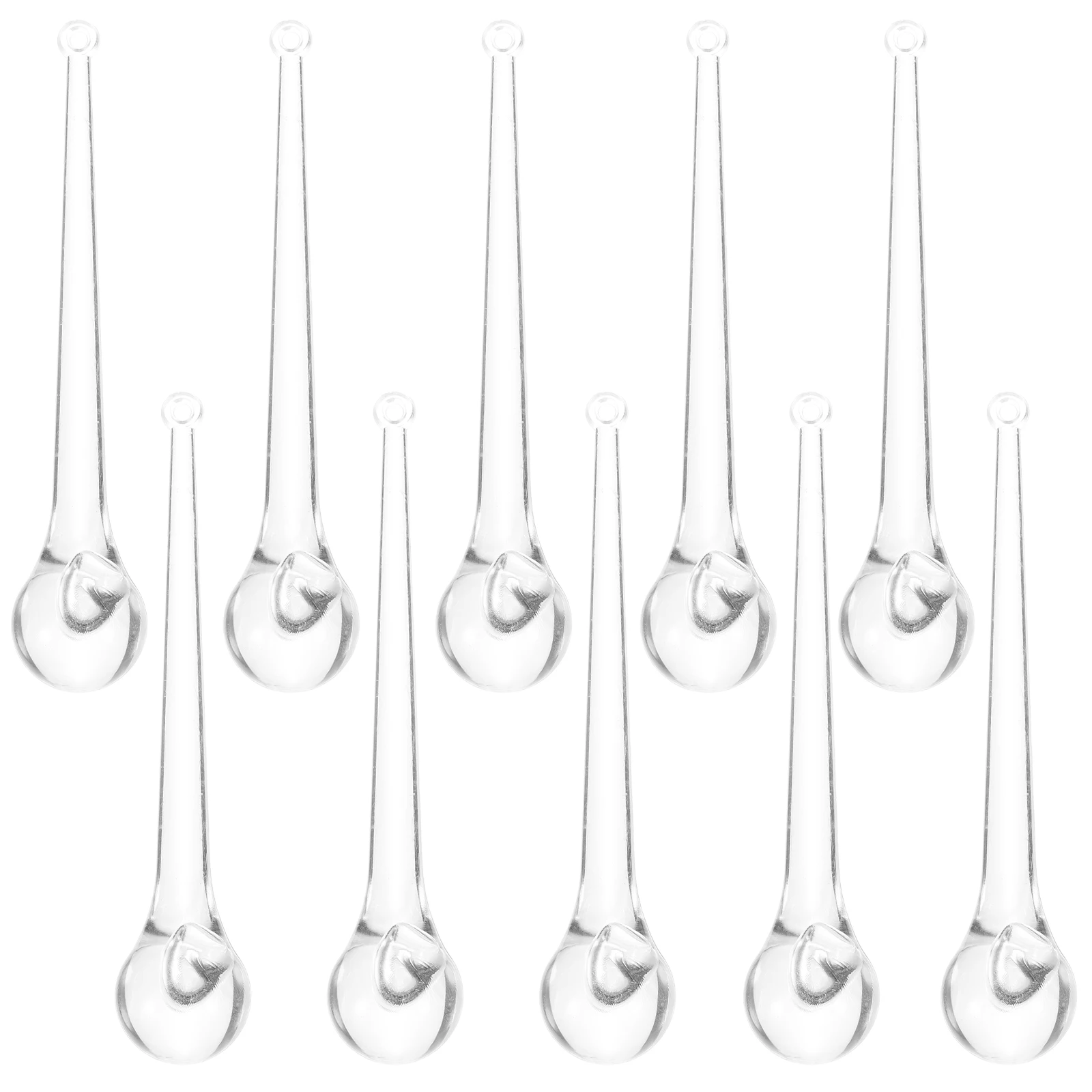 10 قطعة كريستال معلق ديكور الاكريليك قطرة الماء المعلقات لحفل زفاف المنزل تركيب المصابيح تزيين مُثبت