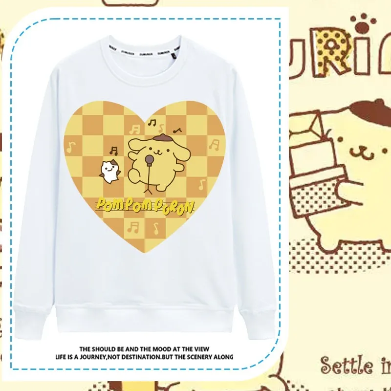 

Pudding Dog Co-name Long Sleeve T-shirt Girl Cute Girl Sanrio Ins Cotton Everything Autumn Loose Children Clothes Trend