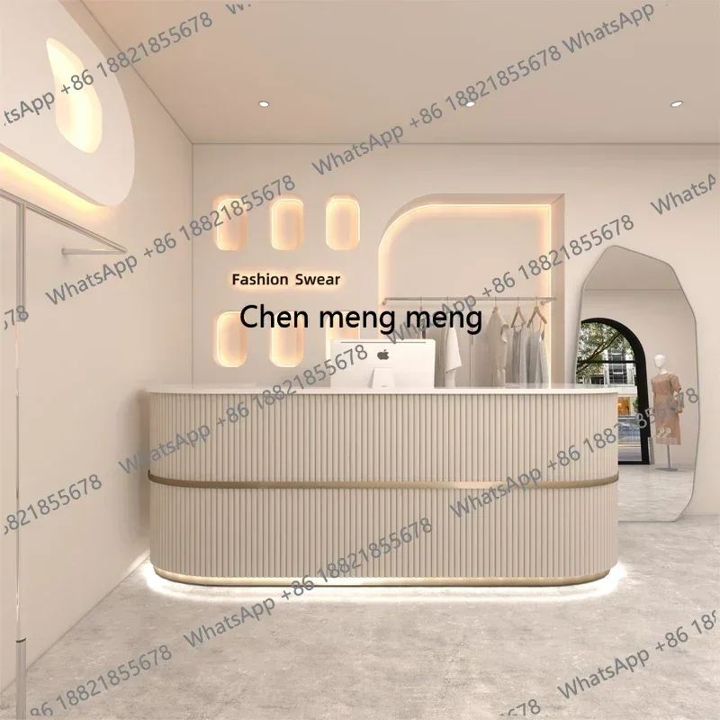 

Hot sales Luxury home Reception Desks Study Shop Salon Executive Wooden Office Checkout Reception Desks Front Mesa De Escritorio