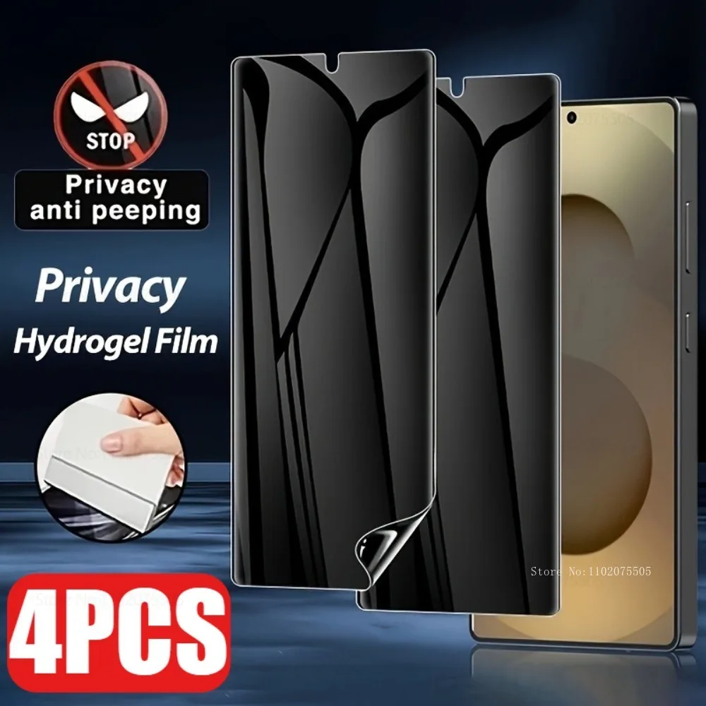 

4Pcs Privacy Screen Protector for Samsung Galaxy S23 Ultra S25 Plus S22 Ultra Hydrogel Film S20 Plus S8 S9 S10+ S21 FE S24 Ultra