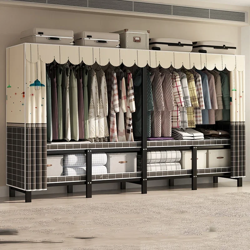 Cupboard Minimalist Wardrobe Nordic Modern Wearable Cheap Fabric Exterior Wardrobe Makeup Open Clothes Ropero Home Furniture
